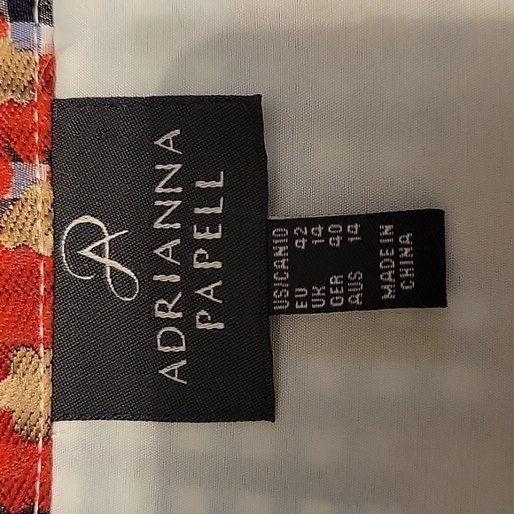 ADRIANNA PAPELL Retro Rockabilly Gingham Floral Button Tie Waist Shirt Dress - Picture 3 of 10